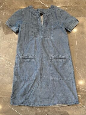 APC A.P.C. “Jess” Dress Denim Chambray EUC FR 38/US 6 Boho Festival Chic Paris